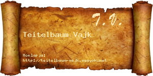 Teitelbaum Vajk névjegykártya