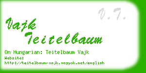 vajk teitelbaum business card